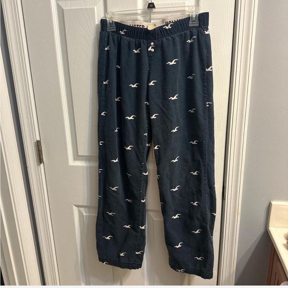 Hollister Other - Hollister Navy Blue Pajama Pants with White Seagull Print (logo)